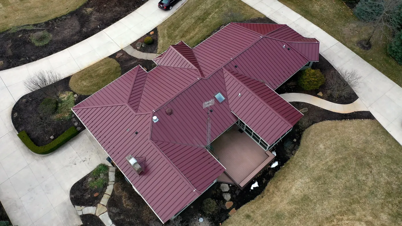 Storm damage documentation on a Eaton commercial building