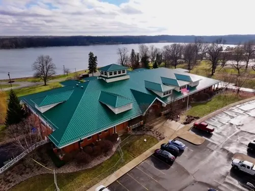 Commercial roof inspection documented in Eaton